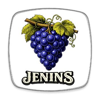 Raisins de Jénine, Suisse - Magnet carré - blanc - Devant