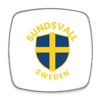 Sundsvallsköld in Schweden Sundsvall - Viereckiger Kühlschrankmagnet - Weiß - Vorne