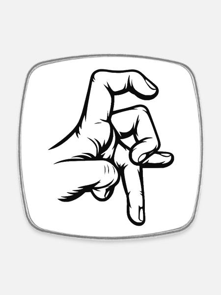 Six Seven Trend - Square fridge magnet - white