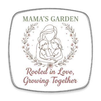 Mama's Garden – Rooted in Love Muttertag Design - Viereckiger Kühlschrankmagnet - Weiß - Vorne