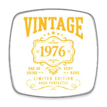 Cadeau rétro de l’année de naissance vintage 1976 - Magnet carré - blanc - Devant