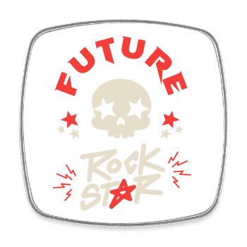 future rock star baby RocknRoll Music Rock - Square fridge magnet - white - Front