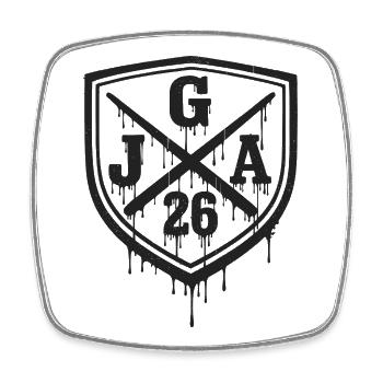 JGA 2026 Junggesellenabschied Party Crew - Viereckiger Kühlschrankmagnet - Weiß - Vorne
