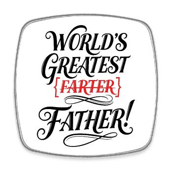 Best fart ever – Oops, I meant dad - Square fridge magnet - white - Front