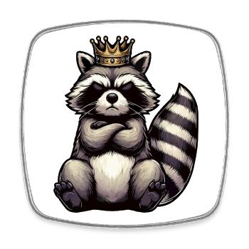 raton laveur, raton laveur, animal des bois, drôle de raton laveur - Magnet carré - blanc - Devant
