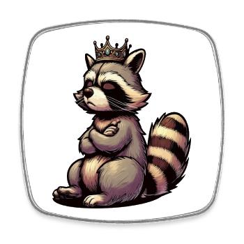 raton laveur, raton laveur, animal des bois, drôle de raton laveur - Magnet carré - blanc - Devant