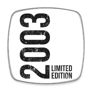 23rd Birthday Man Woman 23 Years 2003 Decoration Funny - Square fridge magnet - white - Front