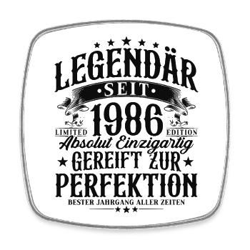 Légendaire depuis 1986 Cadeau d’anniversaire vintage - Magnet carré - blanc - Devant