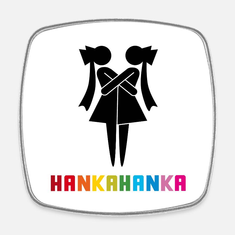 HANKAHANKA - Magnet carré - blanc