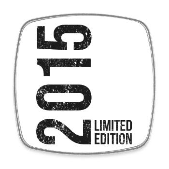 Vintage 2015 Garçon Fille 11e anniversaire - Magnet carré - blanc - Devant
