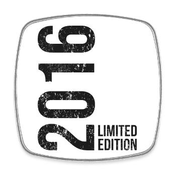 Vintage 2016 Boy Girl 10th Birthday - Square fridge magnet - white - Front