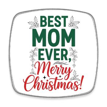 Maman de Noël - Magnet carré - blanc - Devant
