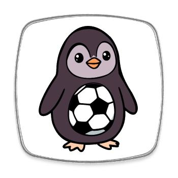 Football des Penguins pour enfants - Magnet carré - blanc - Devant