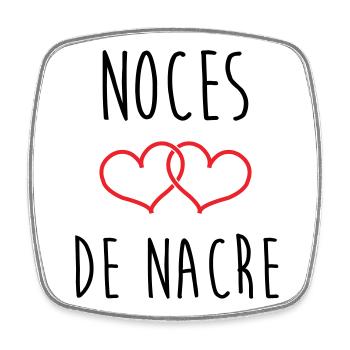 Muttermutt-Hochzeit 42 Jahre Ehe - Viereckiger Kühlschrankmagnet - Weiß - Vorne