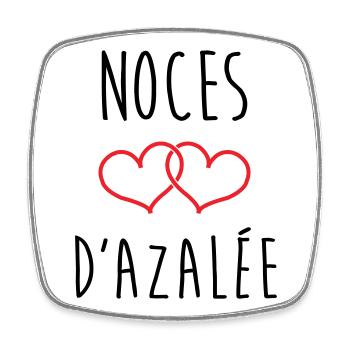 Noces d'Azalée 57 ans de mariage - Magnet carré - blanc - Devant