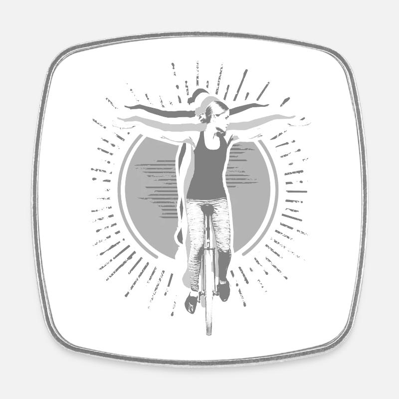 Unicycle | Unicycling Freestyle - Square fridge magnet - white