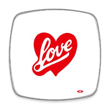 Scénario de Red Love Heart - Magnet carré - blanc - Devant