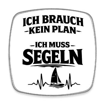 Sailing - Square fridge magnet - white - Front