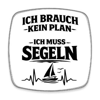 Sailing - Square fridge magnet - white - Front