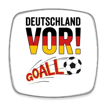 GOALLL! Deutschland Fan-Design 2026 - Viereckiger Kühlschrankmagnet - Weiß - Vorne