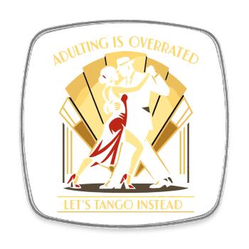 Tango Argentino Danse de salon cadeau - Magnet carré - blanc - Devant
