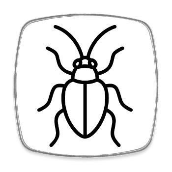 Aphid - Square fridge magnet - white - Front