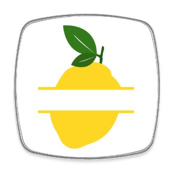Lemon Split Frame - Square fridge magnet - white - Front