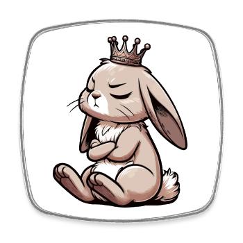 Rabbit Bunny Bunny Long Eared Thumper Ram - Square fridge magnet - white - Front