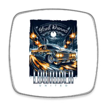 Nuits de lowriders de rêve de rue - Magnet carré - blanc - Devant