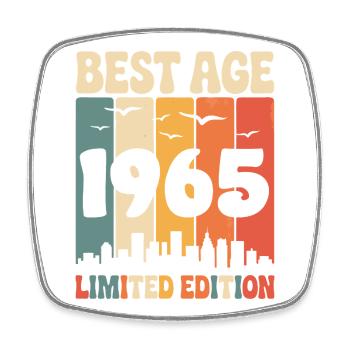 1965 Retro Geburtstag 1965 Vintage 1965 - Viereckiger Kühlschrankmagnet - Weiß - Vorne