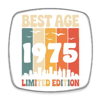  1975 anniversaire rétro 1975 vintage 1975 - Magnet carré - blanc - Devant