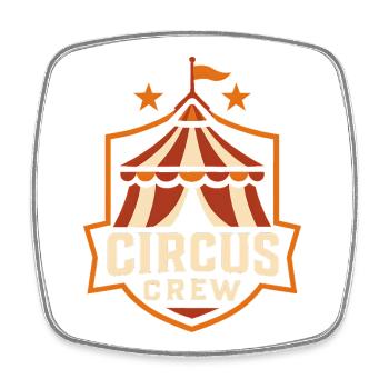 Circus Crew Funny Children's Circus - Square fridge magnet - white - Front