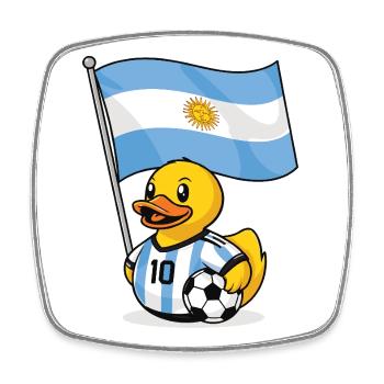 Argentina Football Shirt for Fans - Square fridge magnet - white - Front