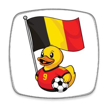 Belgium Football Fan Shirt for Real Fans - Square fridge magnet - white - Front