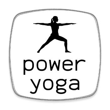Balance Power Yoga Silhouette - Viereckiger Kühlschrankmagnet - Weiß - Vorne