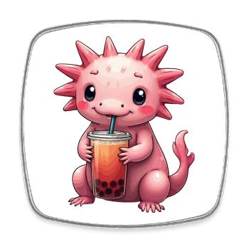 Süßes Axolotl Kawaii Axolotl Liebhaber - Viereckiger Kühlschrankmagnet - Weiß - Vorne