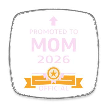 Mama seit 2026 – Proud New Mom Design - Viereckiger Kühlschrankmagnet - Weiß - Vorne
