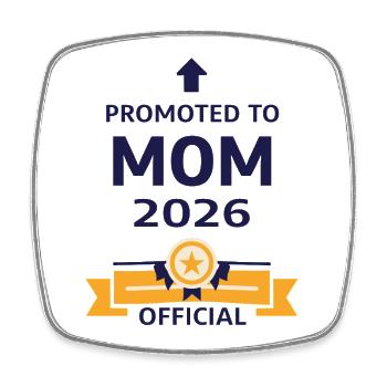 Mama seit 2026 – Proud New Mom Design - Viereckiger Kühlschrankmagnet - Weiß - Vorne
