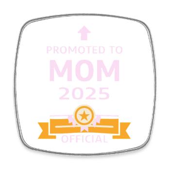 Mama seit 2025 – Stolze neue Mama Design - Viereckiger Kühlschrankmagnet - Weiß - Vorne