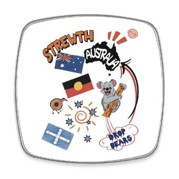 Australische Collage Strewth & Drop bears - Viereckiger Kühlschrankmagnet - Weiß - Vorne