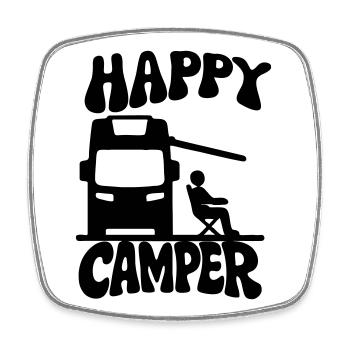 Campeur - Magnet carré - blanc - Devant