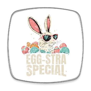 Eggsta Special Retro Bunny Easter - Magnet carré - blanc - Devant