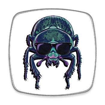 Insekt Mistkäfer Sonnenbrille - Square fridge magnet - white - Front