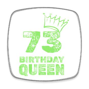 Geburtstag 73 - Viereckiger Kühlschrankmagnet - Weiß - Vorne