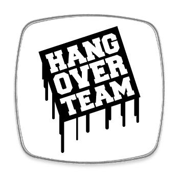 hangover_team01 - Viereckiger Kühlschrankmagnet - Weiß - Vorne