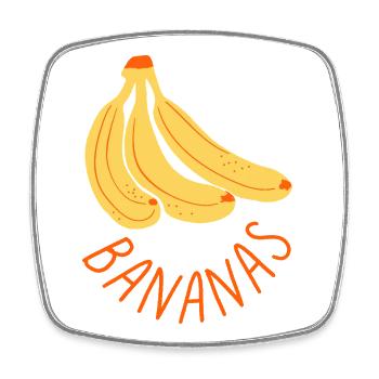 Bananas Funny Fruit Shirt Cute Summer Food Design - Viereckiger Kühlschrankmagnet - Weiß - Vorne