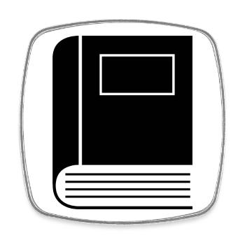 Livre fermé - Magnet carré - blanc - Devant