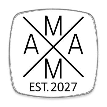 Maman 2027 Maman 2027 Maman Sois Fière Maman 2027 - Magnet carré - blanc - Devant