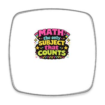 Math Counts: Vibrant Retro Design - Square fridge magnet - white - Front