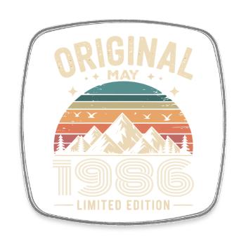 May 1986 – Legend of the Peaks and Mountains - Square fridge magnet - white - Front